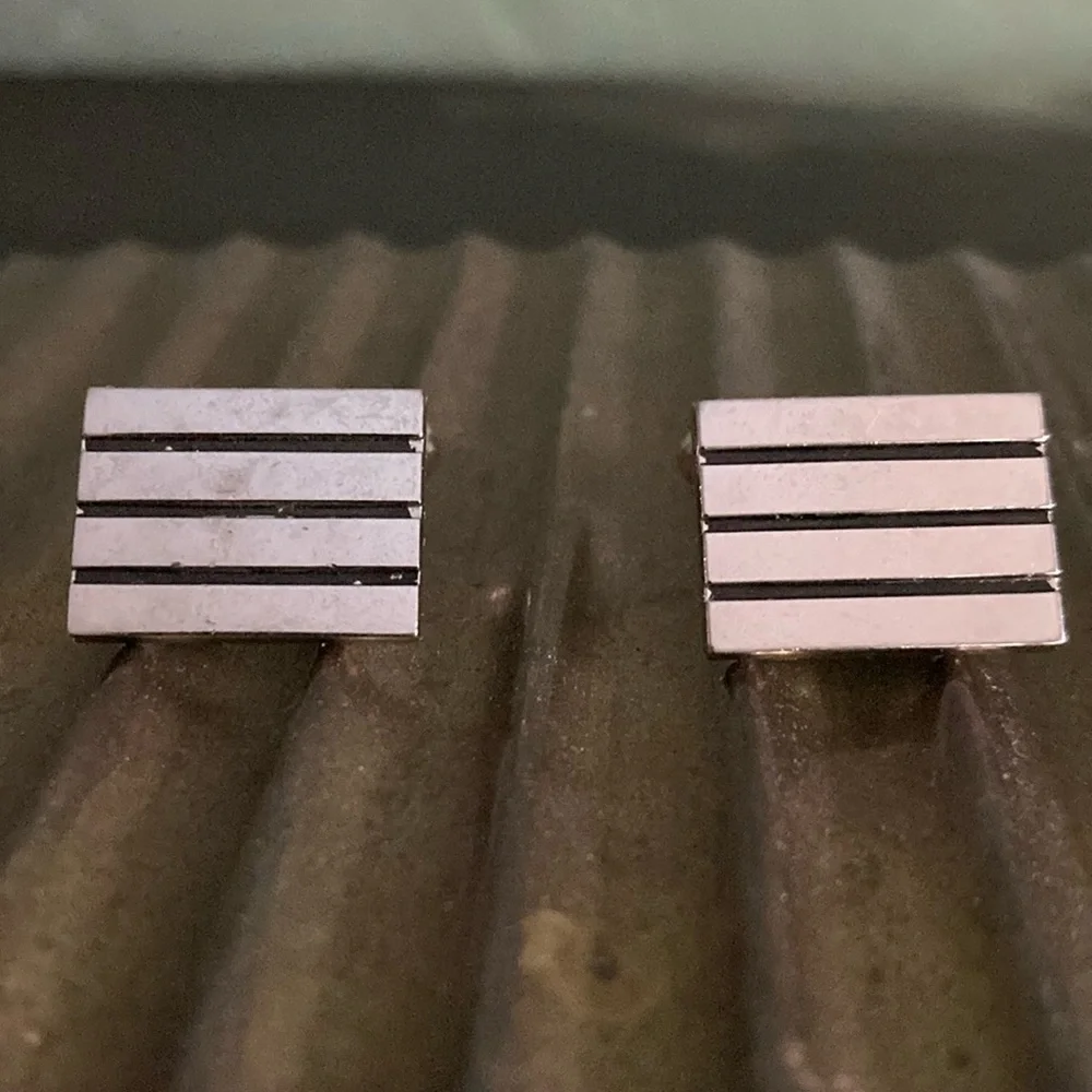Vintage Swank silver tone cuff links